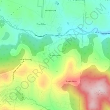 Stratton Acres topographic map, elevation, terrain