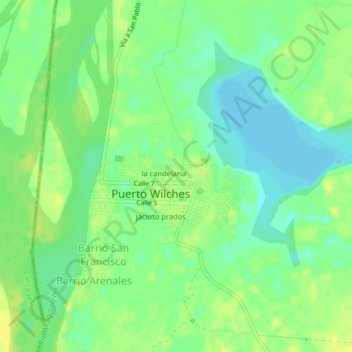 cienaga topographic map, elevation, terrain