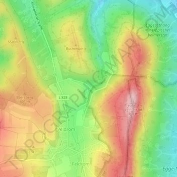Kattenmühle topographic map, elevation, terrain