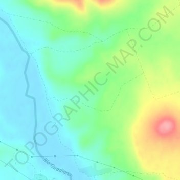 Las Cunas topographic map, elevation, terrain