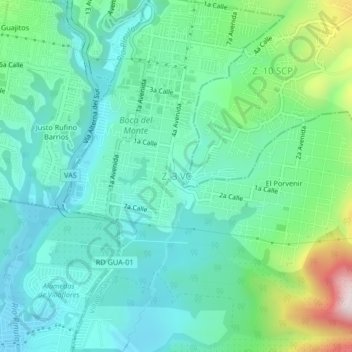 Z. 3 VC topographic map, elevation, terrain
