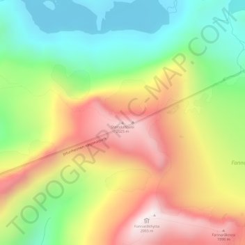 Steindalsnosi topographic map, elevation, terrain
