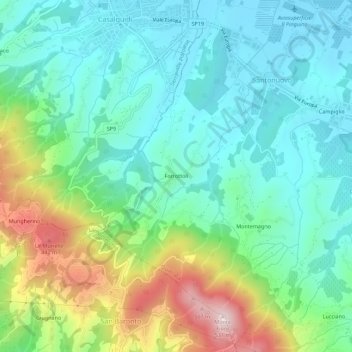 Forrottoli topographic map, elevation, terrain