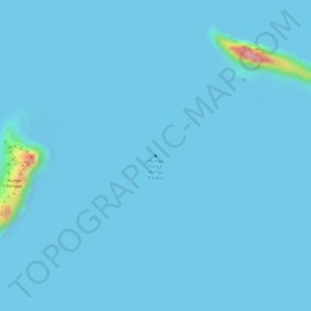 Hunga Tonga-Hunga Ha’apai topographic map, elevation, terrain