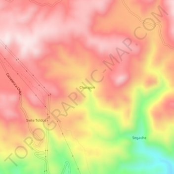Churajon topographic map, elevation, terrain