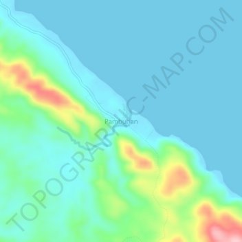 Pambuhan topographic map, elevation, terrain