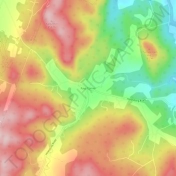 Fays Corner topographic map, elevation, terrain
