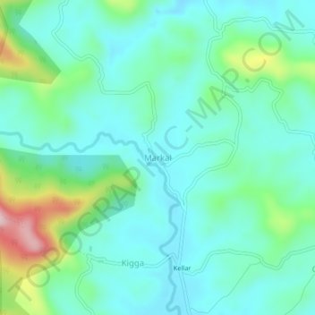 Markal topographic map, elevation, terrain