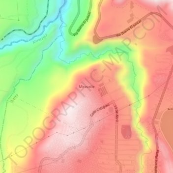 Miravalle topographic map, elevation, terrain