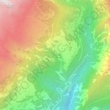 Mayens de My topographic map, elevation, terrain