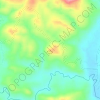Gunung Resek topographic map, elevation, terrain