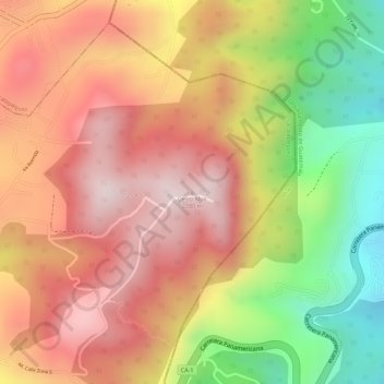 Cerro Alux topographic map, elevation, terrain