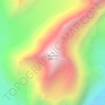 Angelus topographic map, elevation, terrain