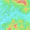 Daegu topographic map, elevation, terrain
