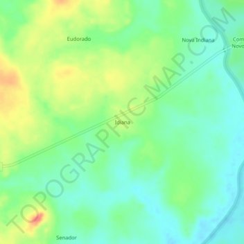 Idiana topographic map, elevation, terrain