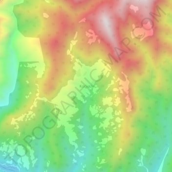 Koçyazı topographic map, elevation, terrain