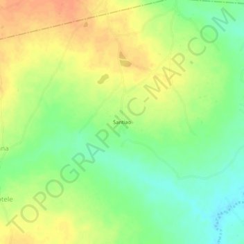Santiao topographic map, elevation, terrain