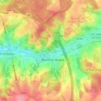 La Cantine topographic map, elevation, terrain