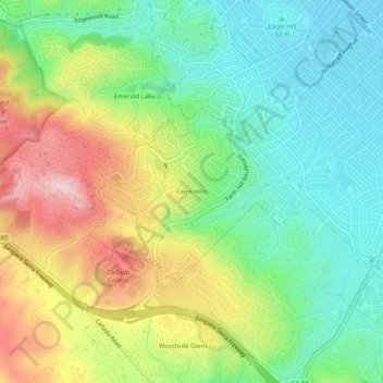 Farm Hills topographic map, elevation, terrain