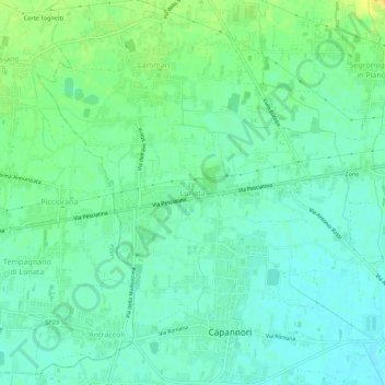 Lunata topographic map, elevation, terrain