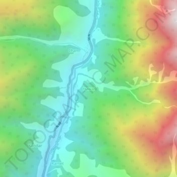 Hawai topographic map, elevation, terrain