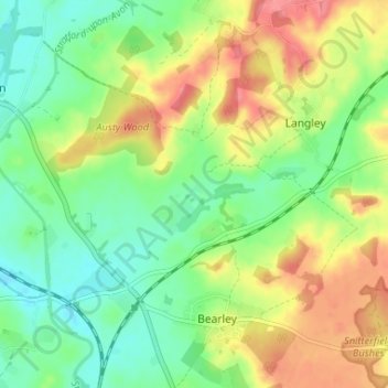 Edstone topographic map, elevation, terrain