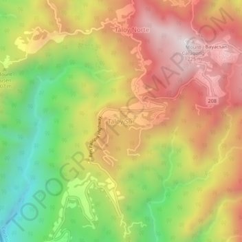 Taloy Sur topographic map, elevation, terrain