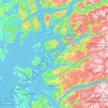 Randøy topographic map, elevation, terrain