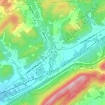 Bald Eagle topographic map, elevation, terrain
