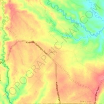 Kiara topographic map, elevation, terrain