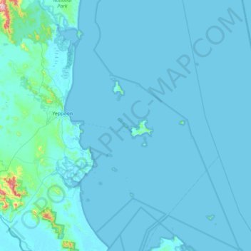 Middle Island topographic map, elevation, terrain