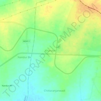 Khandala topographic map, elevation, terrain