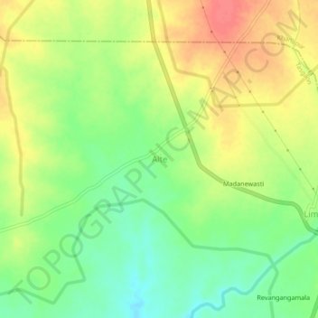 Alte topographic map, elevation, terrain