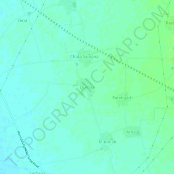 Dumna topographic map, elevation, terrain