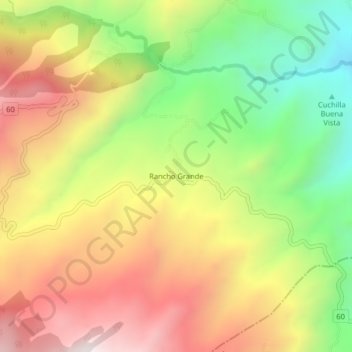 Rancho Grande topographic map, elevation, terrain