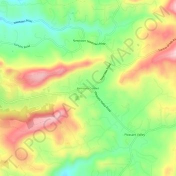 Avinsino Corner topographic map, elevation, terrain