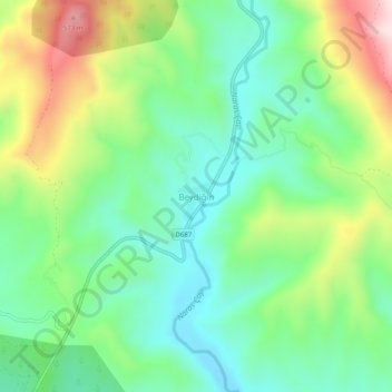 Beydiğin topographic map, elevation, terrain