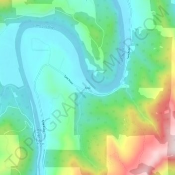 Tyee topographic map, elevation, terrain