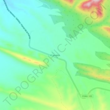 El Jaralito topographic map, elevation, terrain
