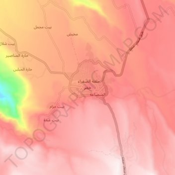 Khamir topographic map, elevation, terrain