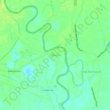 Talomo topographic map, elevation, terrain