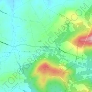 Stevenstown topographic map, elevation, terrain