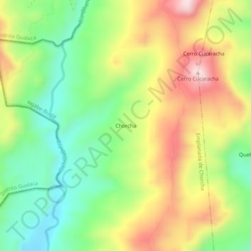 Chorcha topographic map, elevation, terrain