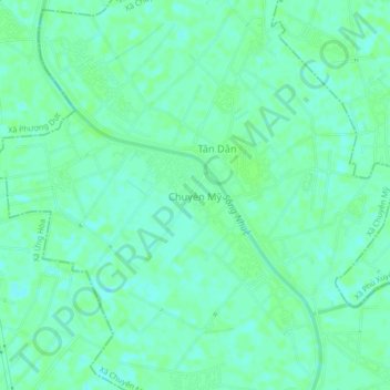 Chuyên Mỹ topographic map, elevation, terrain