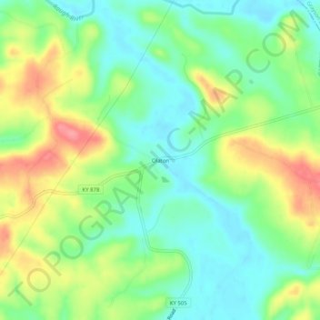 Olaton topographic map, elevation, terrain