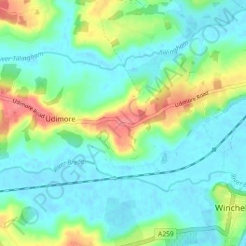 Cock Marling topographic map, elevation, terrain