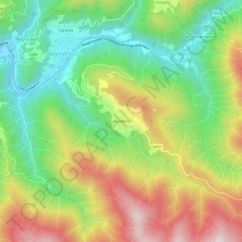 Benabbio topographic map, elevation, terrain