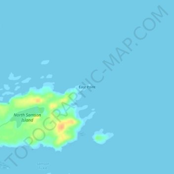 East Point topographic map, elevation, terrain