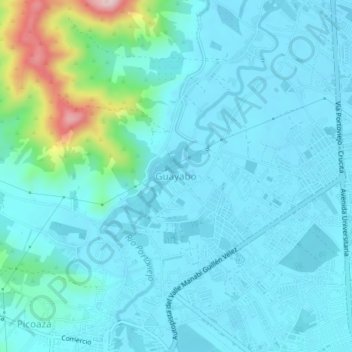 Guayabo topographic map, elevation, terrain