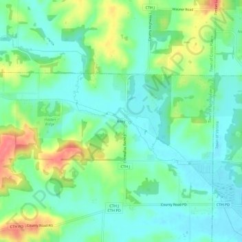 Riley topographic map, elevation, terrain